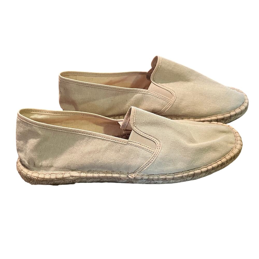 Beige Alpargatus / Espadrilles Flats, Made in Spain, Casual Beachy Sz 39/US 8.5